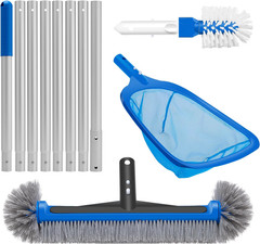 4-In-1 Deluxe Pool Cleaning Kit, Pool Cleaning Tools with 10Ft Adjustable Pole,