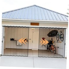 Retractable Garage Screen Door with Track, Garage Fit Garage Door 16 x 7 Feet