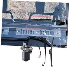 12V Electric Windshield Wiper Motor Kit Replacement for Polaris RZR, Clear,