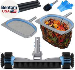 6-In-1 Deluxe Swimming Pool Cleaning Kit – Includes Detachable Pool Brush, Deep