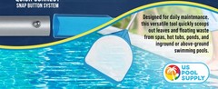 Pool and Spa Skimmer Net with Pole, Long Handheld Ultra-Fine Mesh Pool Skimmer