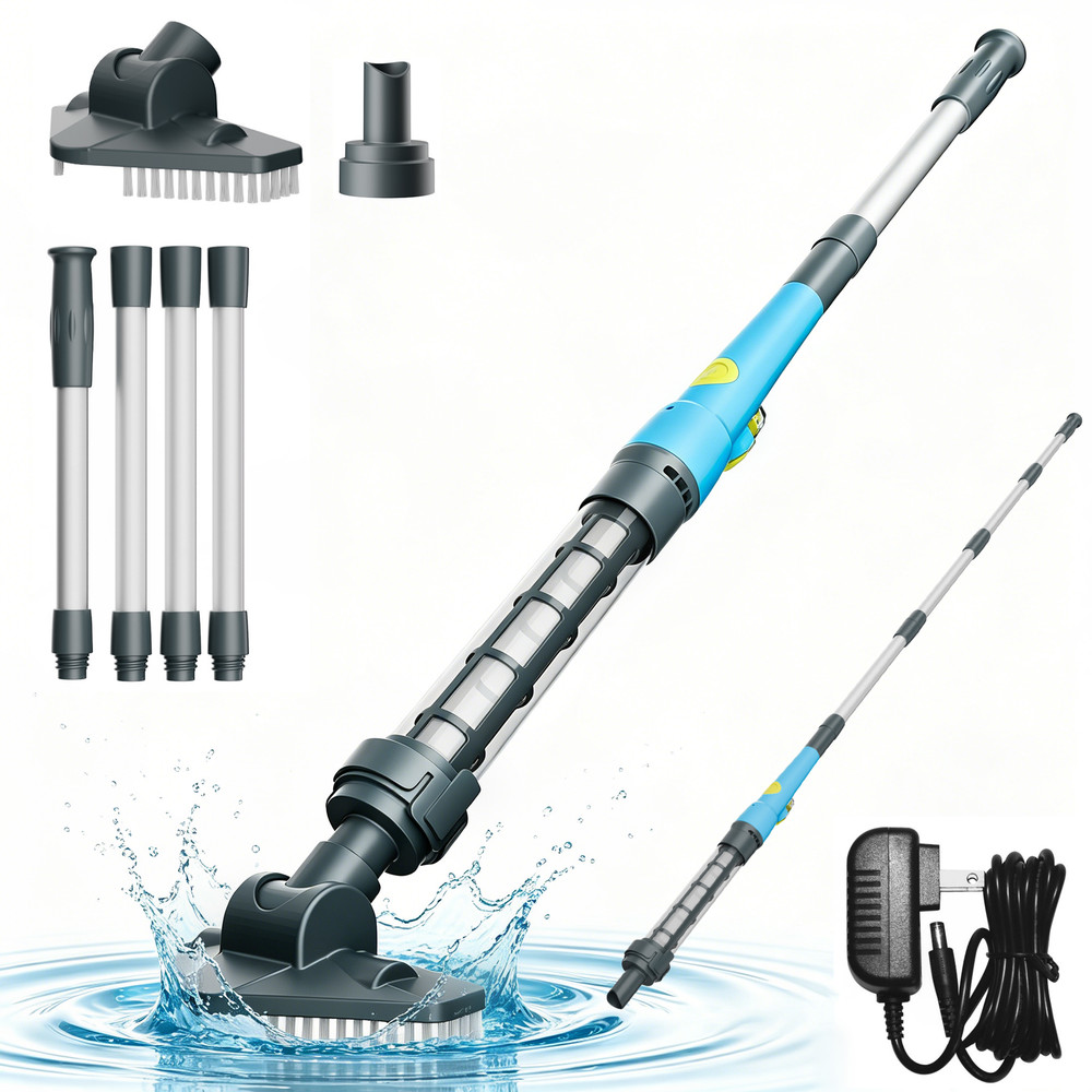 Cordless Hot Tub Vacuum Pool Cleaner Handheld Rechargeable Pool Vacuum 4000mAH