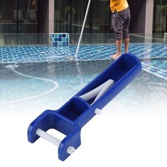 2Pcs Blue Swimming Pool V Shape Clip Brush Head Handle Replacement Pool
