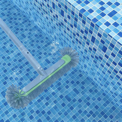 Pool Brush Head 7 Rows Nylon Bristles For Pool Wall Steps Corner Cleaning 17.5&Prime;