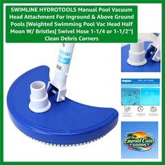 Hydrotools Heavy-Duty Half-Moon Vacuum Head for Inground & Above Ground Pools
