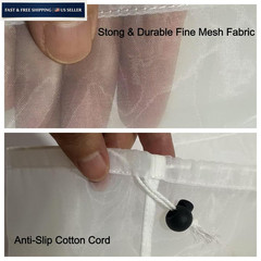 4 Pack Pool Vacuum Replacement Mesh Bags XL 18.5&Prime; x 16.5&Prime; Universal Fit WHITE