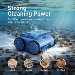 Lightweight Robotic Pool Cleaner with Large-Capacity Filter – Effortless Care
