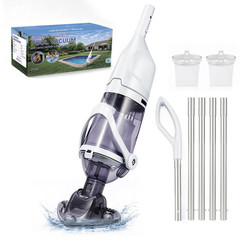Grelawner Cordless Handheld Pool Vacuum for Above Ground Pool, White