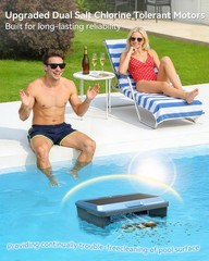 Poofata F1T Solar Powered Robotic Pool Skimmer Surface Cleaner with APP Suppo…