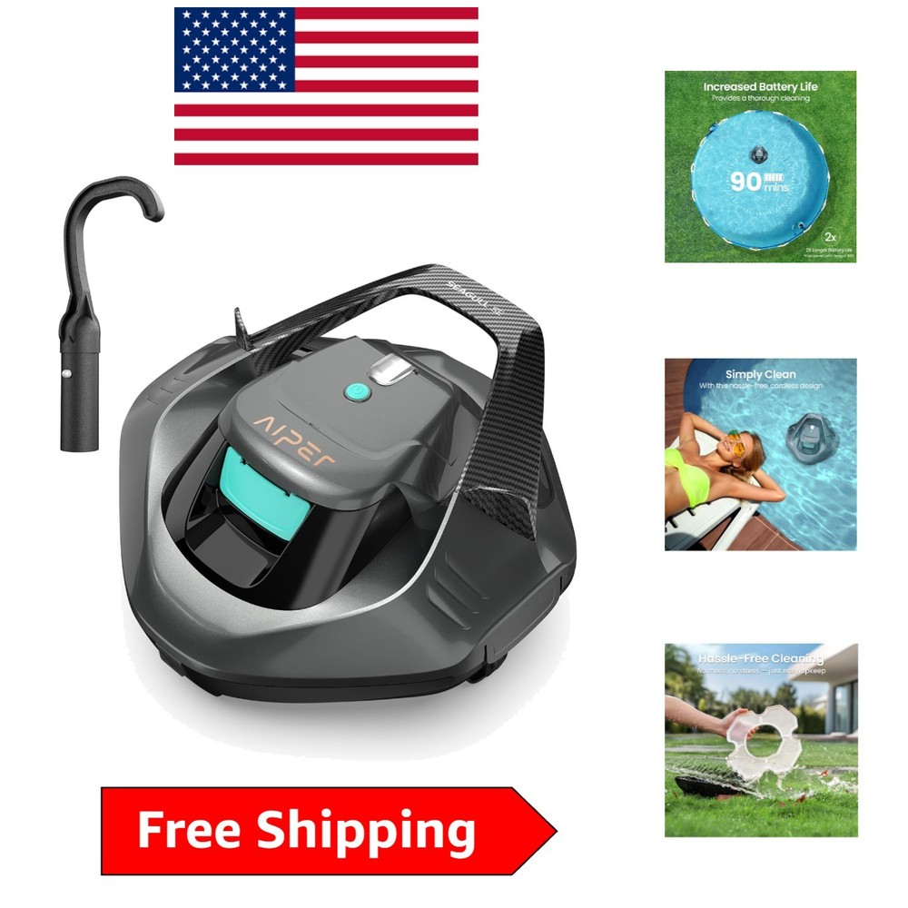 High Efficiency Seagull SE 2025 Pool Cleaner – Cordless, Self-Parking, 90 Mins