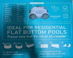 NEW MeanFun Cordless Robotic Pool Cleaner/Vacuum 2200 SqFt Coverage (White)