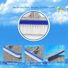 18&Prime; Lightweight Pool Brush – Reinforced Aluminum, Chlorine/Corrosion Resistant