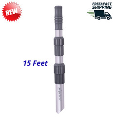 15ft Adjustable Telescopic Pool Pole for Skimmer Net Brush Vacuum Head