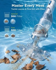 Effortless Above Ground Pool Cleaner with 18.5 GPM Suction & Lightweight Design