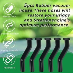 5pcs Vacuum Hoses 596163 593998, 797408 3 inch, Black for B & S