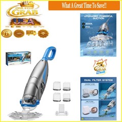 Rechargeable Pool Vacuum Cleaner for Inground & Above Ground Pools 26.5 GPM