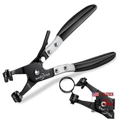 Hose Clamp Pliers, Heavy Duty Hose Clamp Tool with Locking Gear ＆ Black Non