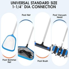 15 FT Heavy Duty Telescopic Pool Pole for Cleaning Tools & Accessories