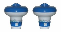 2 Pack of 1&Prime; Floating Tablet Floating Dispenser for Small Pools or Spas