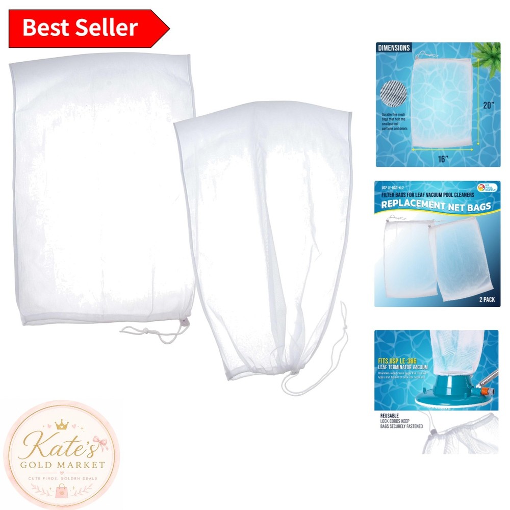 Universal Fine Mesh Leaf Vacuum Bags, 2 Pack – Perfect for 16&Prime; x 20&Prime; Models