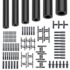 Silicone Vacuum Hose Kit – 6PCS 5FT Vacuum Line (1/8&Prime; 5/32&Prime; 3/16&Prime; 1/4&Prime; Black