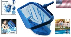 Lightweight Heavy-Duty Pool Skimmer Net with Deep Fine Mesh – Safe Clean Tool