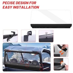 General 1000 Rear Windshield PC Back Window Compatible with Polaris Clear