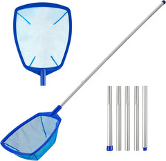 Pool Net – Pool Skimmer Net with 5 Section Adjustable Telescopic Aluminum Pole，2