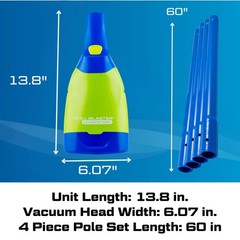 Aqua Broom Turbo Spa Vacuum for Hot Tub Cordless Hoseless Rechargeable USB Ch…