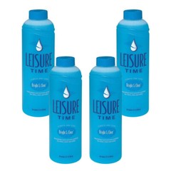Leisure Time Bright & Clear 32 oz Improves Water Clarity in Spas & Hot Tubs 4pk