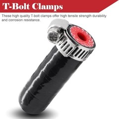 Silicone Coolant Cap Vacuum Hose Plug with Clamp,High Temperature 1/4&Prime;(6.5mm)