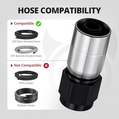 Crimp Swivel Hose End Fitting for CPE Braided Hose 6AN Straight