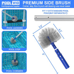 Deluxe Swimming Pool Cleaning Kit Including Skimmer Net, 2-In-1 Pool Brush & Wei