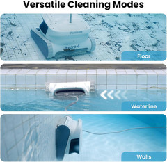 Poolmate Hydro 4 Pool Robot Cleaner for Inground & above Ground Pools | Floor, W