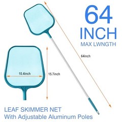 Pool Skimmer – Pool Skimmer Net with 5 Section Pool Skimmer with 5 pole, Teal