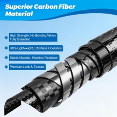 DOBEN Carbon Fiber Pool Pole, 16FT Heavy Duty Telescopic Pool Pole, Universal…