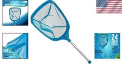 Lightweight Leaf Skimmer with Detachable Aluminum Pole for Easy Pool Maintenance