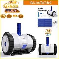 Automatic Pool Vacuum Cleaner Wall-Climbing Suction Pool Sweeper 40FT Hose