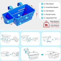 Poolside Storage Basket 2pc Above Ground Swimming Pool Baskets Fits Most Above G