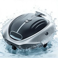 Bubot 300P Cordless Pool Robot Vacuum w/DirtLock, LED, 850 Sq.ft – Fast Charge