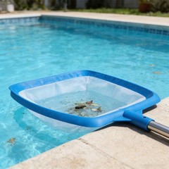 Swim Pool Net With Ergonomic Handle For Efficient Debris Removal In Any Depth
