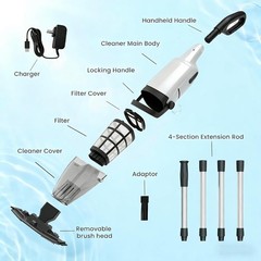 Handheld Pool Vacuum Cleaner, Updated Cordless Pool Cleaner with Powerful Suc…