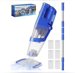 dolplets P24 Pool Vacuum 40W IPX8 26.5 GPM w/ Telescopic Pole Blue