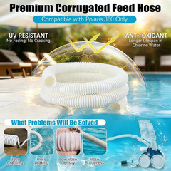 3 Pack 9-100-3102 Replacement Pool Hose Compatible with Polaris 360, 6-Ft Cuffle