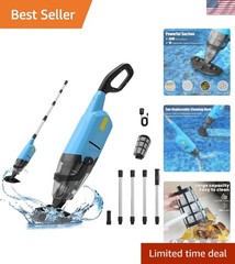 18 GPM Rechargeable Pool Cleaner – Ideal for Spas, Hot Tubs & Above Ground Pools