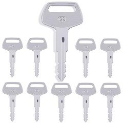 Heavy Equipment Ignition Key, 10 Pack 787 Komatsu Key, Replaces OEM Part WL-787
