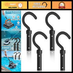 4 Pack Universal Pool Cleaner Hooks – 8&Prime;x3.7&Prime; Accessories for Above Ground & Und
