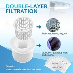 Surface Float Skimmer Upgrade 2025 and 2026 Year () 8 INCH Turquoise