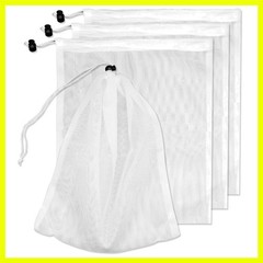 4Pcs Pool Vacuum Replacement Mesh Bag, Pool Leaf Vacuum Net Bag Fine Mesh wit…