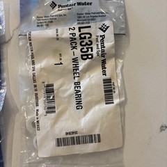 PENTAIR LETRO JET VAC WHEEL BEARINGS, LOT OF 2 POOL CLEANER PARTS LG35B